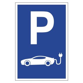 Tabliczka znak Parking dla samochodów elektrycznych PE04