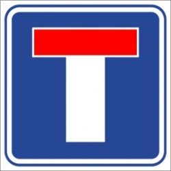 Znak drogowy D-4a droga bez przejazdu