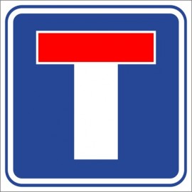 Znak drogowy D-4a droga bez przejazdu