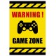 Tabliczka Warning Game Zone USGE03 Strefa gracza