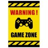 Tabliczka Warning Game Zone USGE03 Strefa gracza