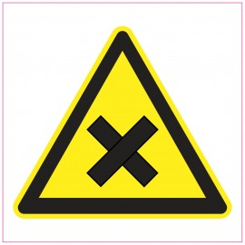 Naklejka Piktogram UK02 Uwaga! Substancje i preparaty szkodliwe lub drażniące