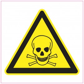 Naklejka Piktogram UK03 Ostrzeżenie przed niebezpieczeństwem zatrucia substancjami toksycznymi