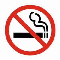 Naklejka Zakaz palenia papierosów ZPE02b