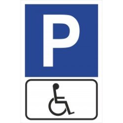 tabliczka znak parking P22  dla inwalidy