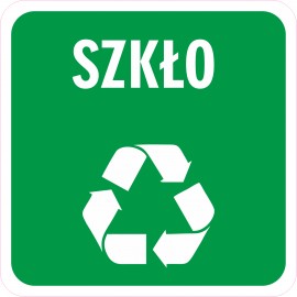 Naklejka NS26 segregacja odpadów na kosz na śmieci Szkło