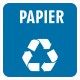 Naklejka NS27 segregacja odpadów na kosz na śmieci Papier