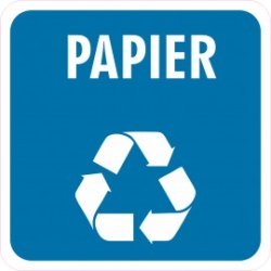 Naklejka NS27 Papier segregacja odpadów na kosz na śmieci 