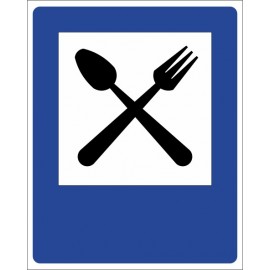 Znak drogowy D-28 restauracja