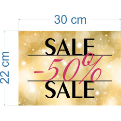 Naklejka na witrynę - W01C50 22x30cm Black Friday złoty róż