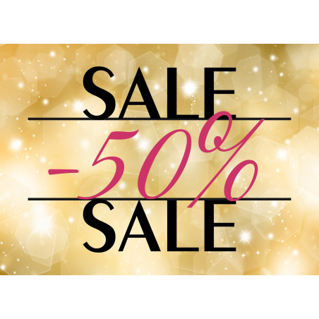 Naklejka na witrynę - W01C50 22x30cm Black Friday złoty róż