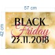 Naklejka na witrynę - W01D 42x57cm Black Friday złoty róż