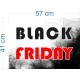 Naklejka na witrynę - W02A 41x57cm BLACK FRIDAY czarny tiul