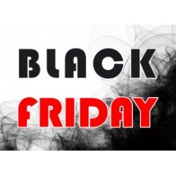 Naklejka na witrynę - W02A 57x80cm BLACK FRIDAY czarny tiul