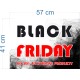 Naklejka na witrynę - W02C 41x57cm BLACK FRIDAY czarny tiul