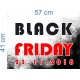 Naklejka na witrynę - W02D 41x57cm BLACK FRIDAY czarny tiul