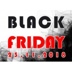 Naklejka na witrynę - W02D 41x57cm BLACK FRIDAY czarny tiul