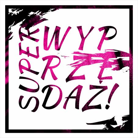 Naklejka na witrynę - W03E 60x60cm CZARNY PIĄTEK super wyprzedaż