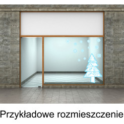 Naklejka na witrynę - W06B choinka 120x77cm