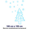 Naklejka na witrynę - W06B choinka 120x77cm