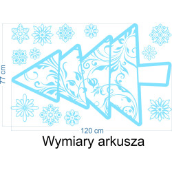 Naklejka na witrynę - W06B choinka 120x77cm