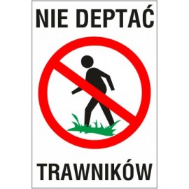 tabliczka nie deptać ND01 nie deptać trawników