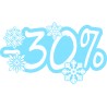 Naklejka na witrynę - W06D30 wyprzedaż -30% Winter Sale