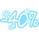 Naklejka na witrynę - W06D40 wyprzedaż -40% Winter Sale