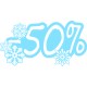 Naklejka na witrynę - W06D50 wyprzedaż -50% Winter Sale