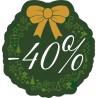 Naklejka na witrynę - W07D40 zielone święta rabaty -40%