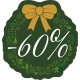 Naklejka na witrynę - W07D60 zielone święta rabaty -60%