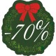 Naklejka na witrynę - W07D70 zielone święta rabaty -70%
