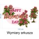 Naklejka na witrynę - W08B róże happy valentine 115x46cm