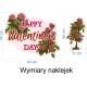 Naklejka na witrynę - W08B róże happy valentine 115x46cm