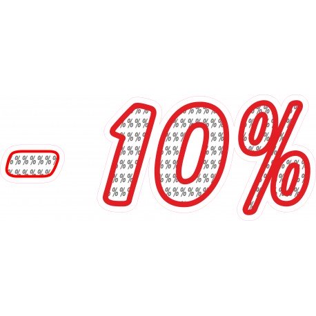 Naklejka na witrynę - WP1A10 procenty rabaty -10%