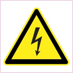 Naklejka Piktogram UK18 Ostrzeżenie przed porażeniem prądem elektrycznym