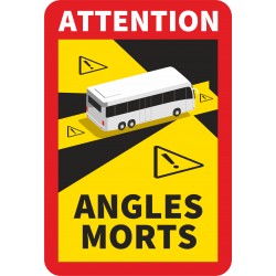 Naklejka NP02 ANGLES MORTS Autobus martwe pole Francja