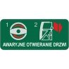 Naklejka Awaryjne otwieranie drzwi WAE05