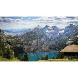 Jezioro w górach- obraz na płótnie