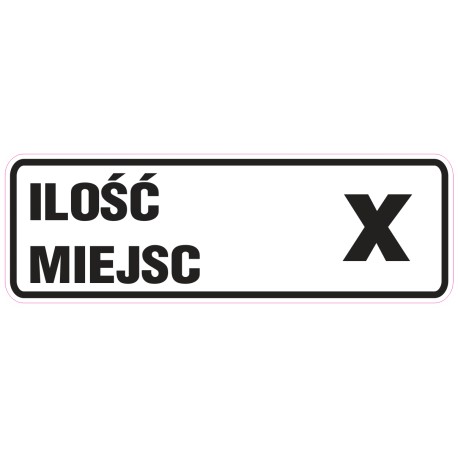 Naklejka MSE03a - ilość miejsc