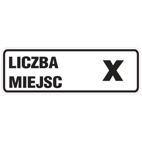 Naklejka MSE03a - ilość miejsc