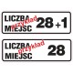 Naklejka MSE03a - ilość miejsc