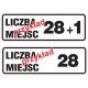 Naklejka MSE03a - ilość miejsc