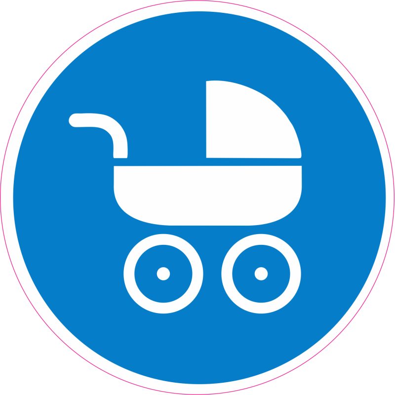 naklejka NNA5 Wejście z wózkiem