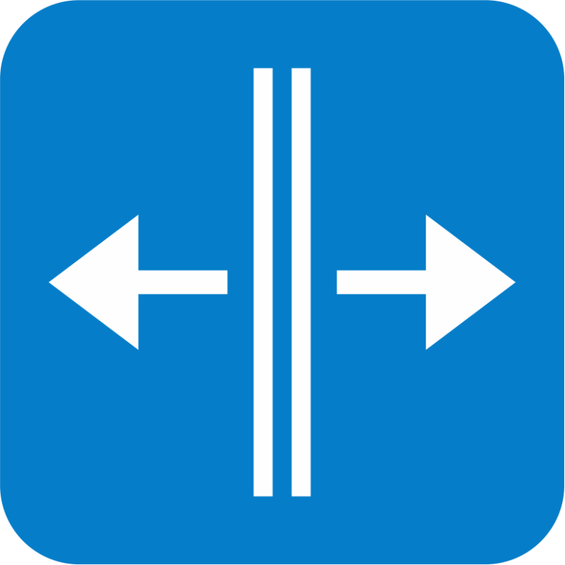 naklejka NNA2 Przycisk prawo-lewo  7x7 cm