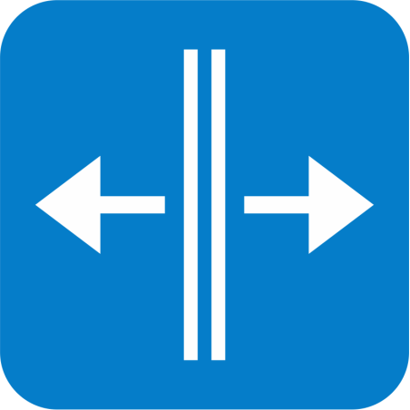 naklejka NNA2 Przycisk prawo-lewo  7x7 cm