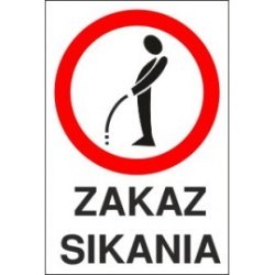 tabliczka zakaz sikania ZS01