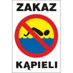 tabliczka zakaz kąpieli ZK01