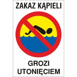 tabliczka zakaz kąpieli ZK02 grozi utonięciem