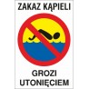 zakaz kąpieli ZK02 grozi utonięciem